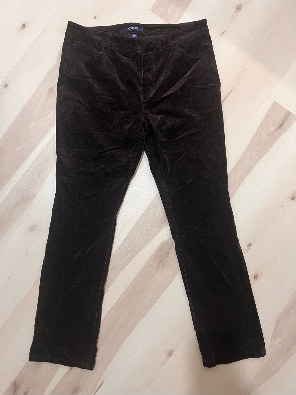 Chaps Petite Women 12P Denim Madden Straight Leg Corduroy Pants Dark Academia
